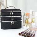 Luxury Large Capacity Black Rhombus Makeup Bag