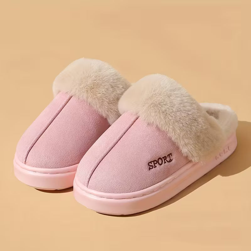 Women'S Plush Slip-On Slippers