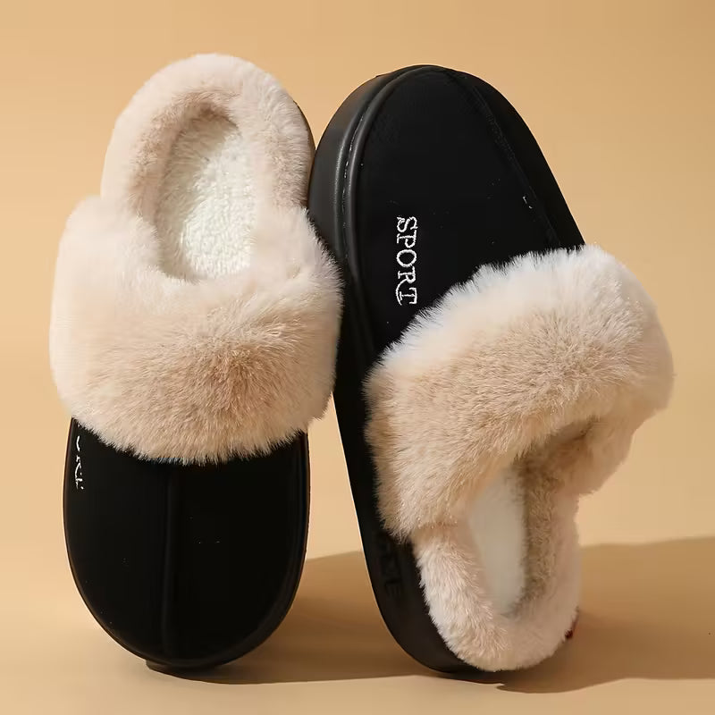 Women'S Plush Slip-On Slippers